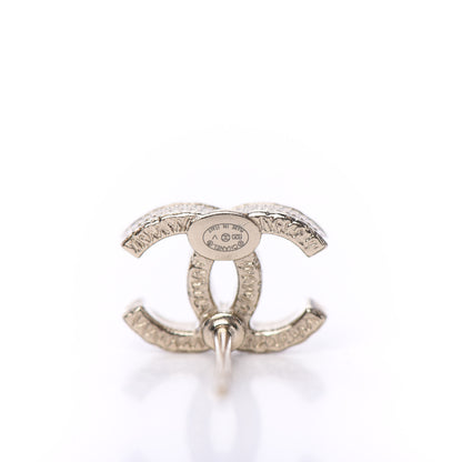 Chanel Pearl Crystal CC Charms Stud Earrings Light Gold 4 of 5