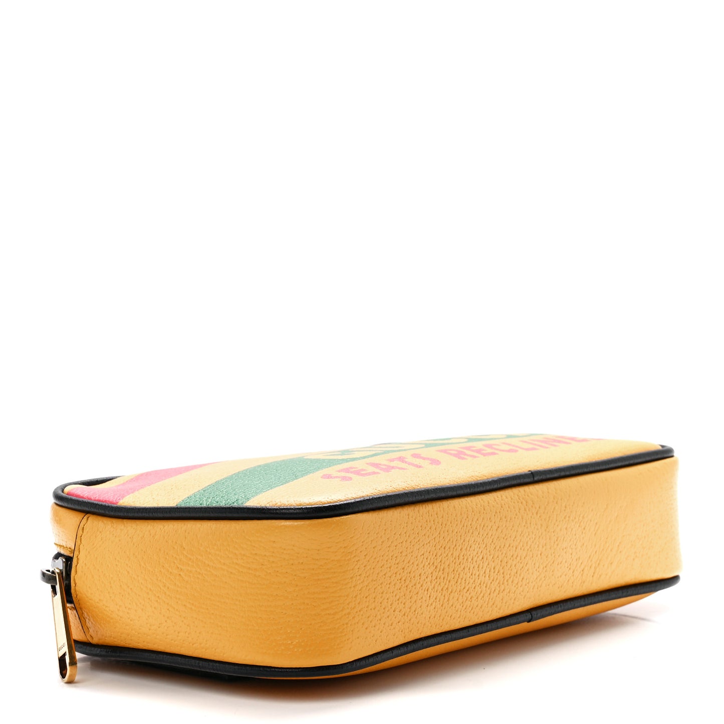 Textured Dollar Calfskin Music is Mine Belt Bag 90 36 Crop Multicolor Black