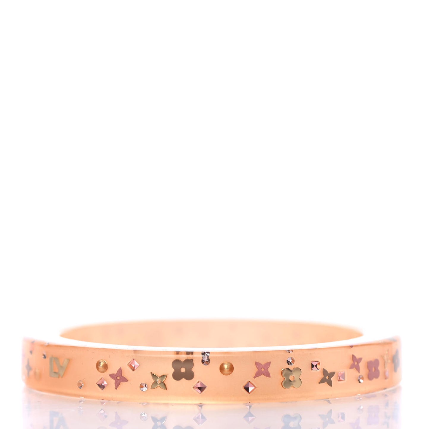 Resin Swarovski Inclusion Art Deco TPM Bracelet S Beige