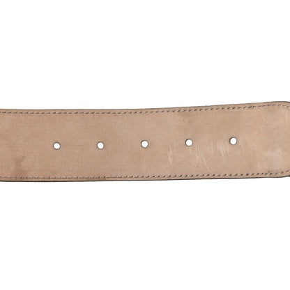 Gucci Nylon Calfskin Double G Web 40mm Belt 85 34 Green Red Cuir 4 of 6
