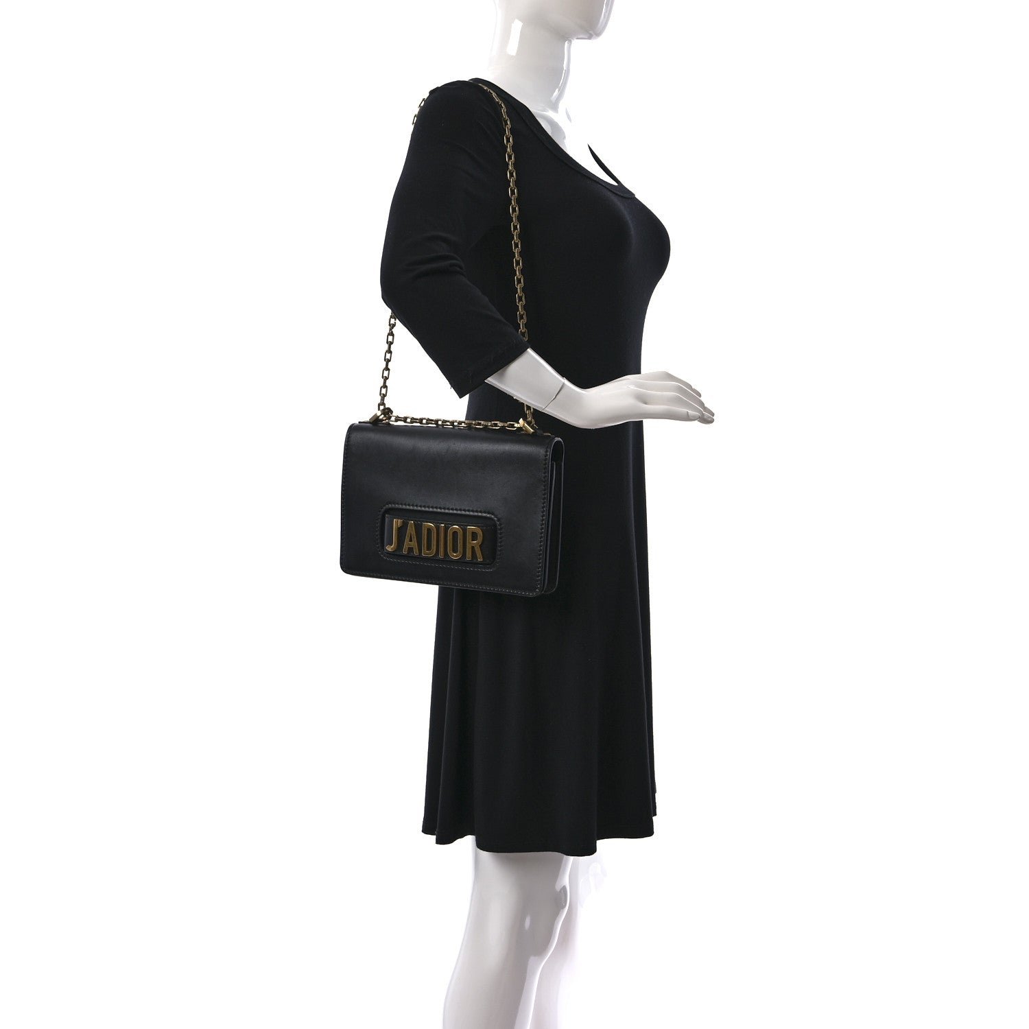 Christian Dior Calfskin J'Adior Chain Flap Bag Black 2 of 8