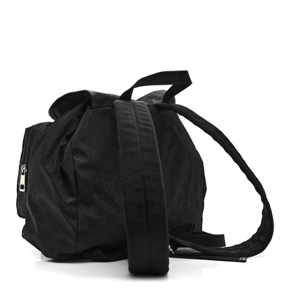 Gucci Nylon Monogram Medium Light Single Buckle Backpack Black 3 of 11