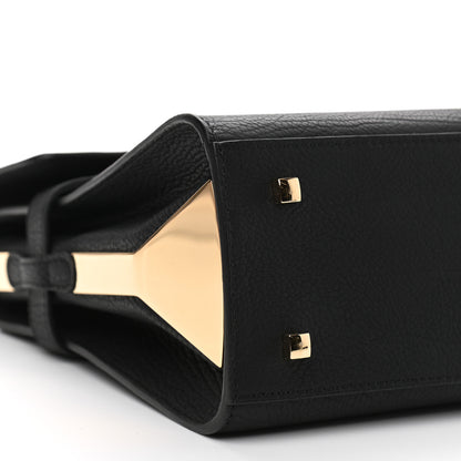 Delvaux Crispy Calfskin MM Tempete Satchel Black 9 of 15