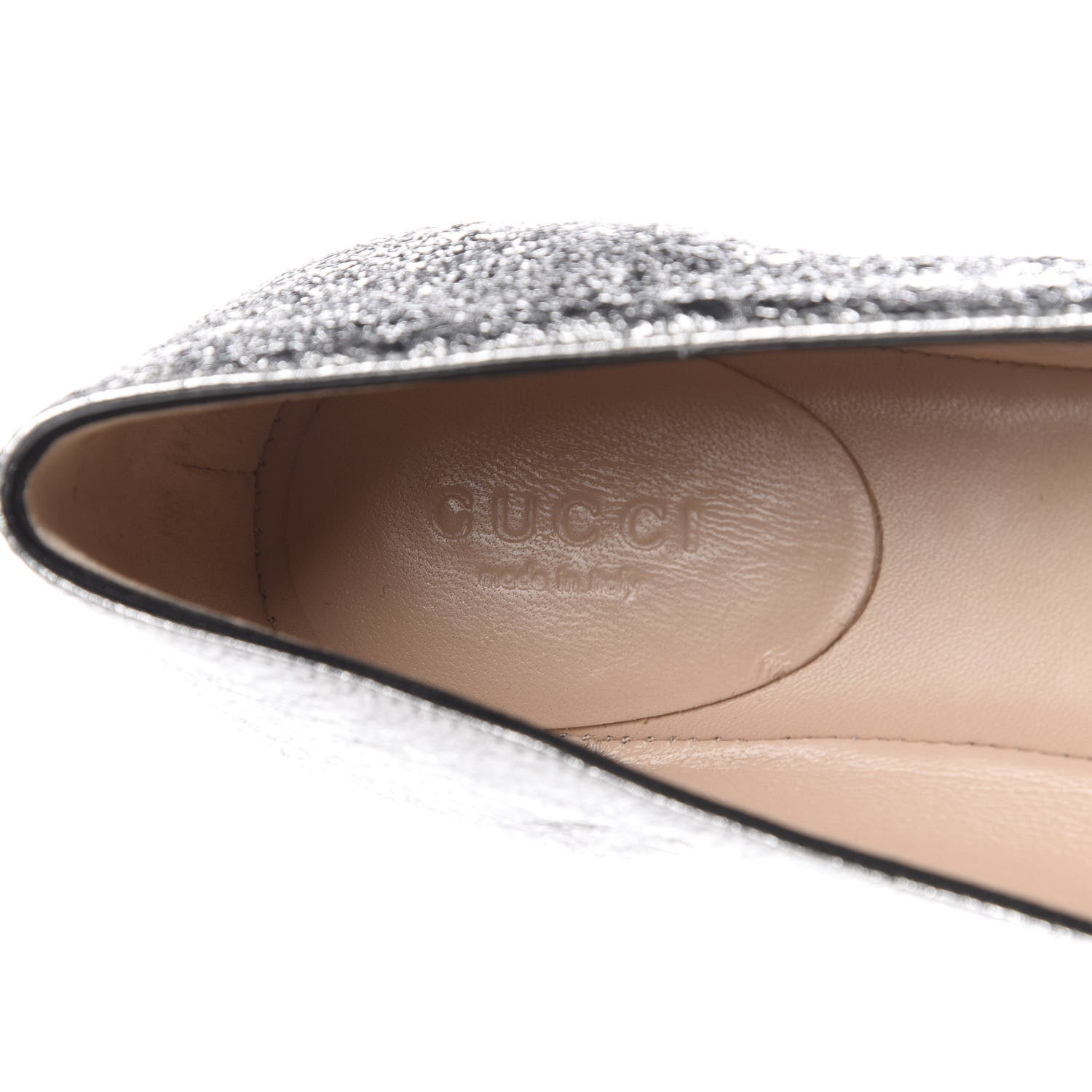 Gucci Galassia GG Marmont Fringe Flats 36.5 Argento 6 of 9