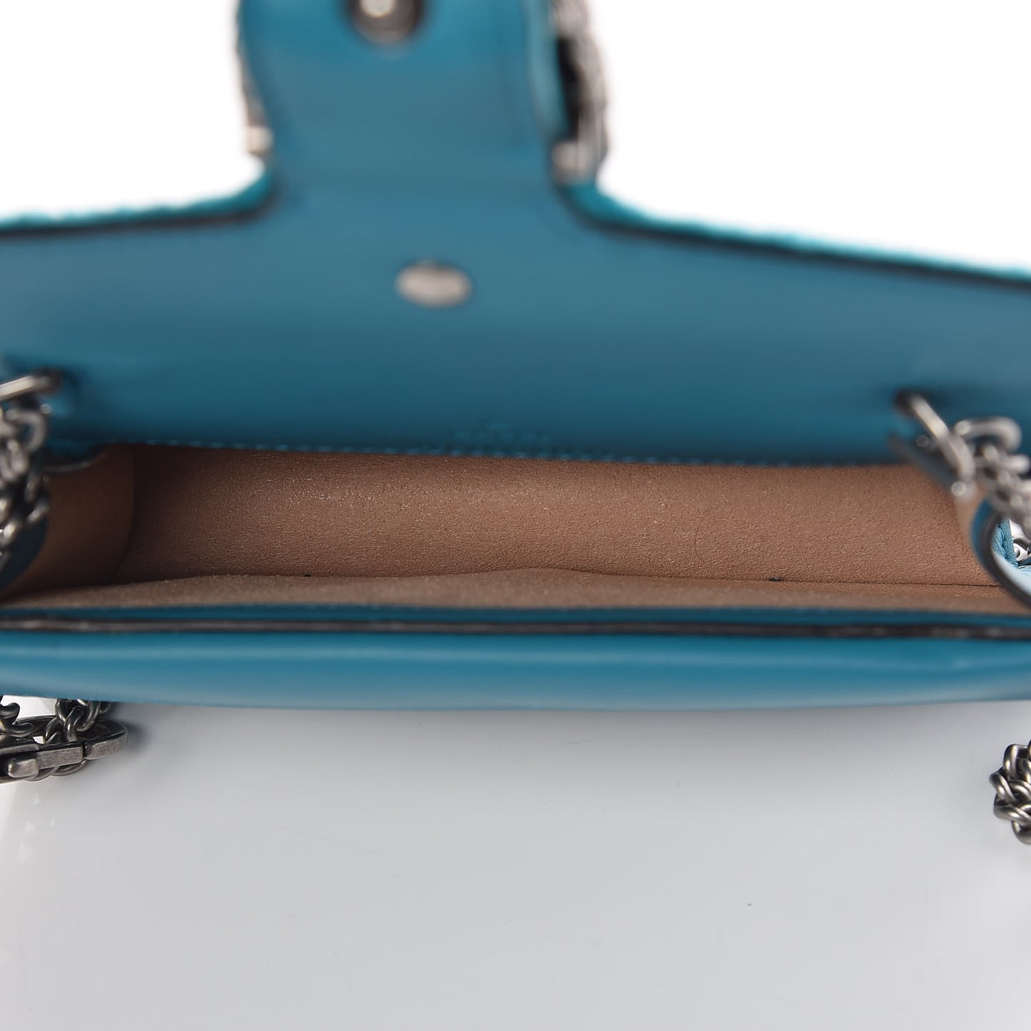 Velvet Super Mini Dionysus Shoulder Bag Pavone Cyan