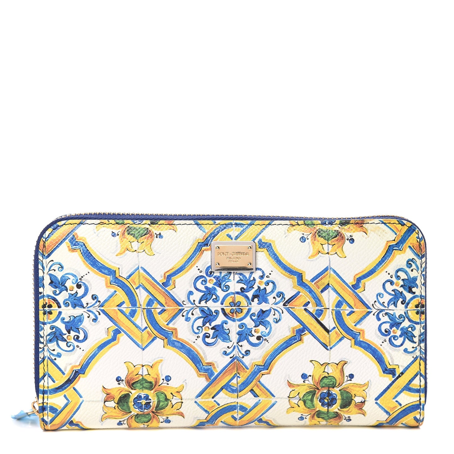Dauphine Majolica Printed Zip Around Wallet Multicolor