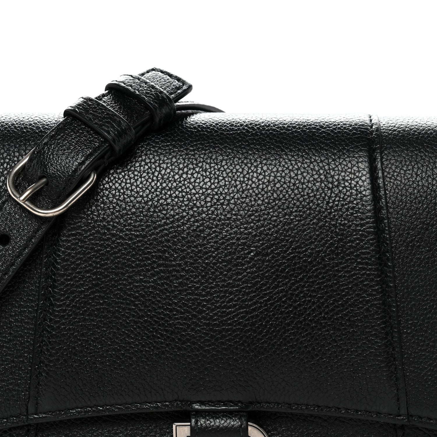 Balenciaga Grained Calfskin Small Hourglass Sling Shoulder Bag Black 8 of 14