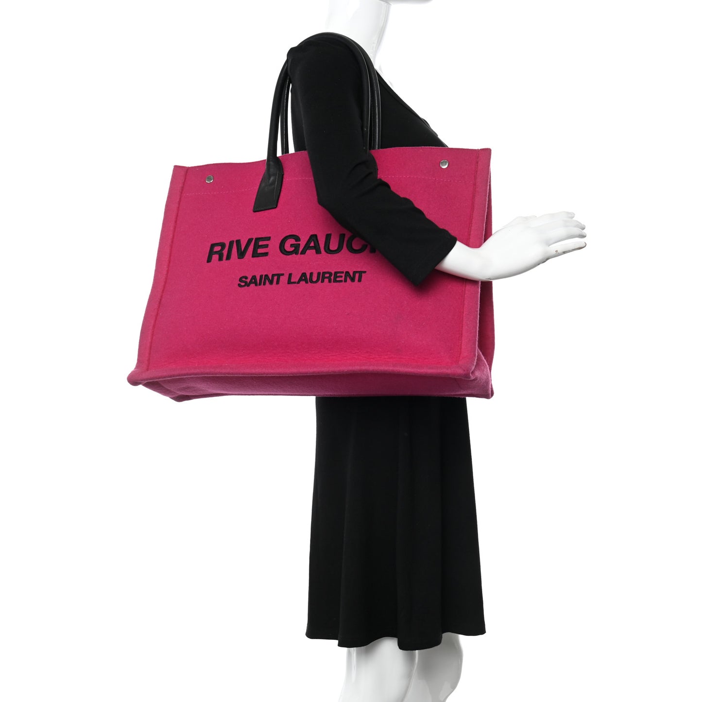 Wool Rive Gauche Tote Fuchsia