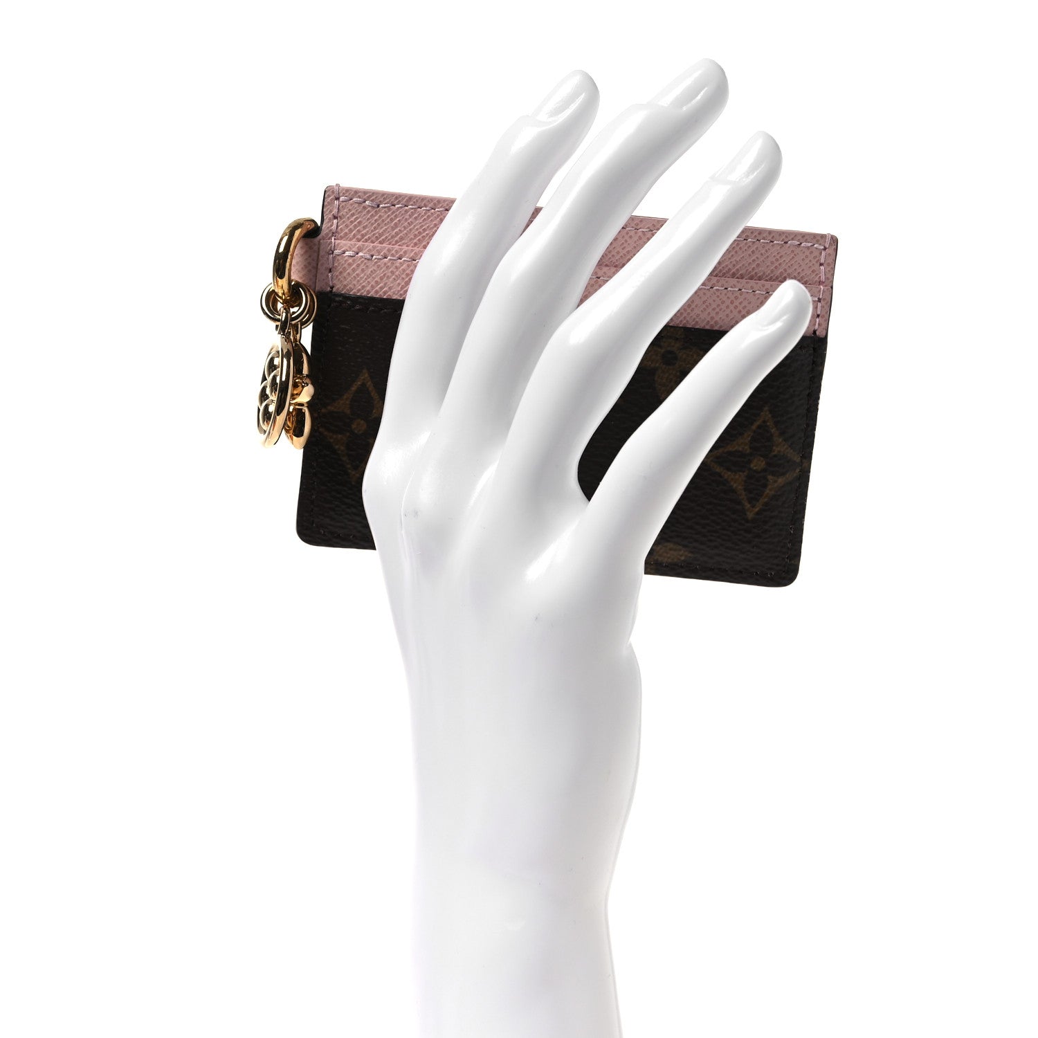 Louis Vuitton Monogram LV Charms Card Holder Rose Ballerine 2 of 7