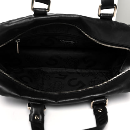 Chanel Lambskin Vertical Quilted Mademoiselle Satchel Black 5 of 13