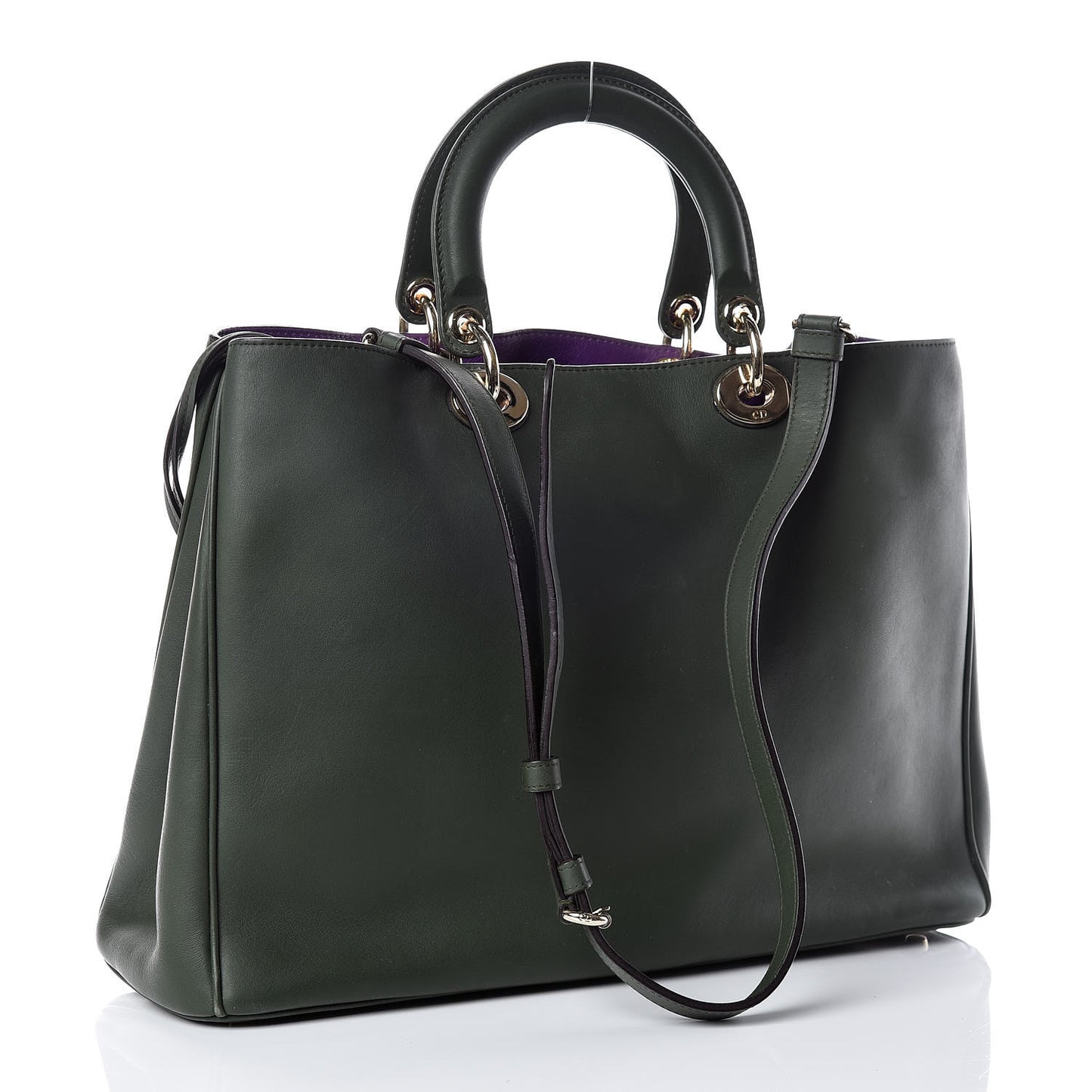 Calfskin Large Diorissimo Tote Dark Green
