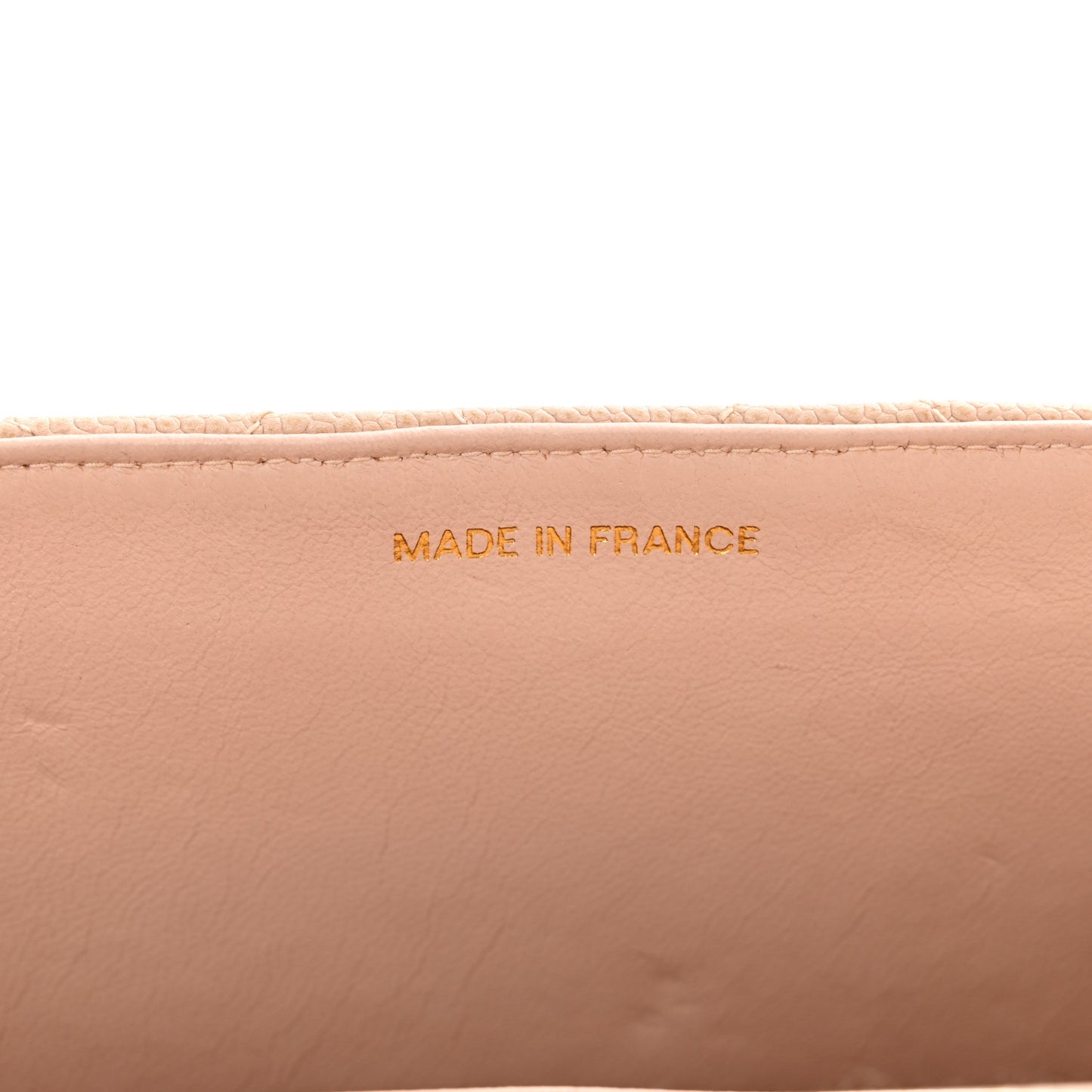 Caviar Quilted Jumbo Single Flap Beige