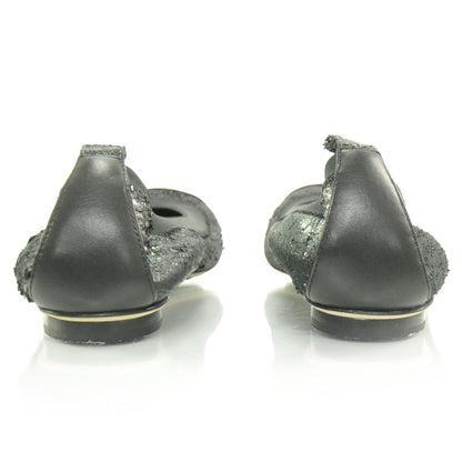Chanel Stretch Spirit Flats 36 Dark Silver 4 of 10