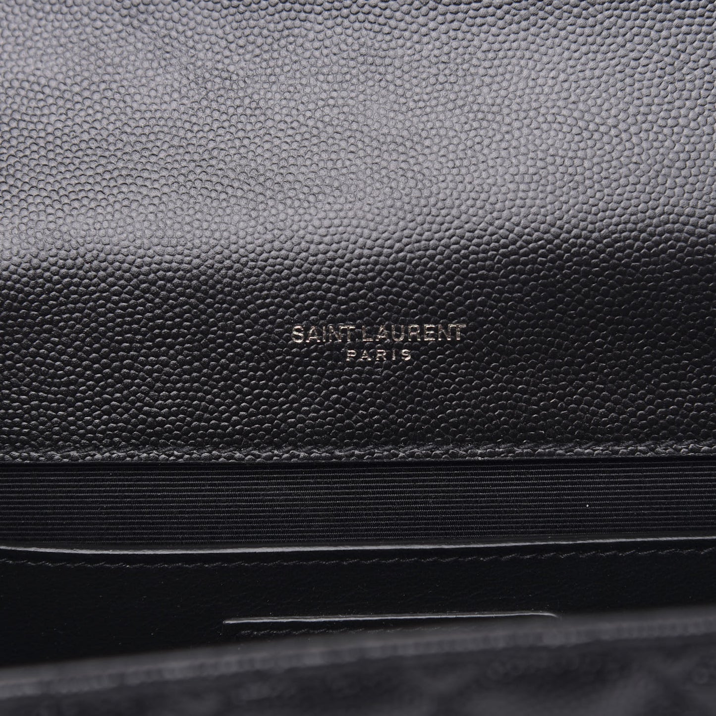 Grain De Poudre Textured Mixed Matelasse Triquilt Medium Monogram Satchel Black
