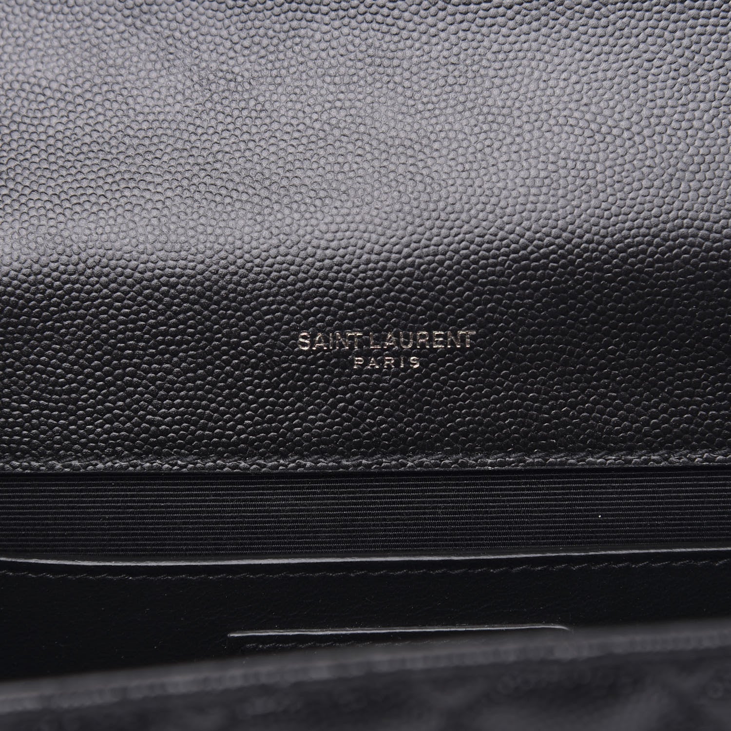 Saint Laurent Grain De Poudre Textured Mixed Matelasse Triquilt Medium Monogram Satchel Black 6 of 10