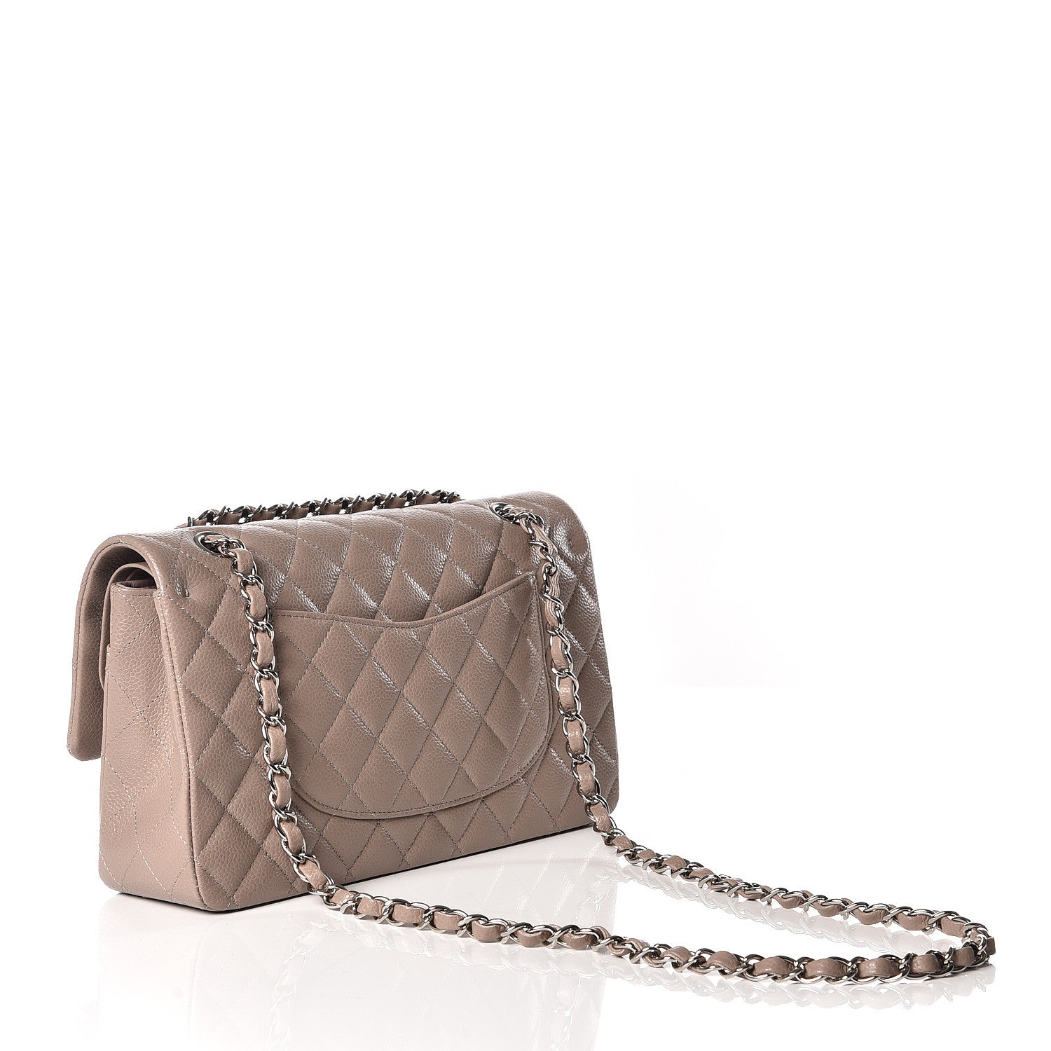 Chanel Caviar Quilted Medium Double Flap Beige 2 of 13