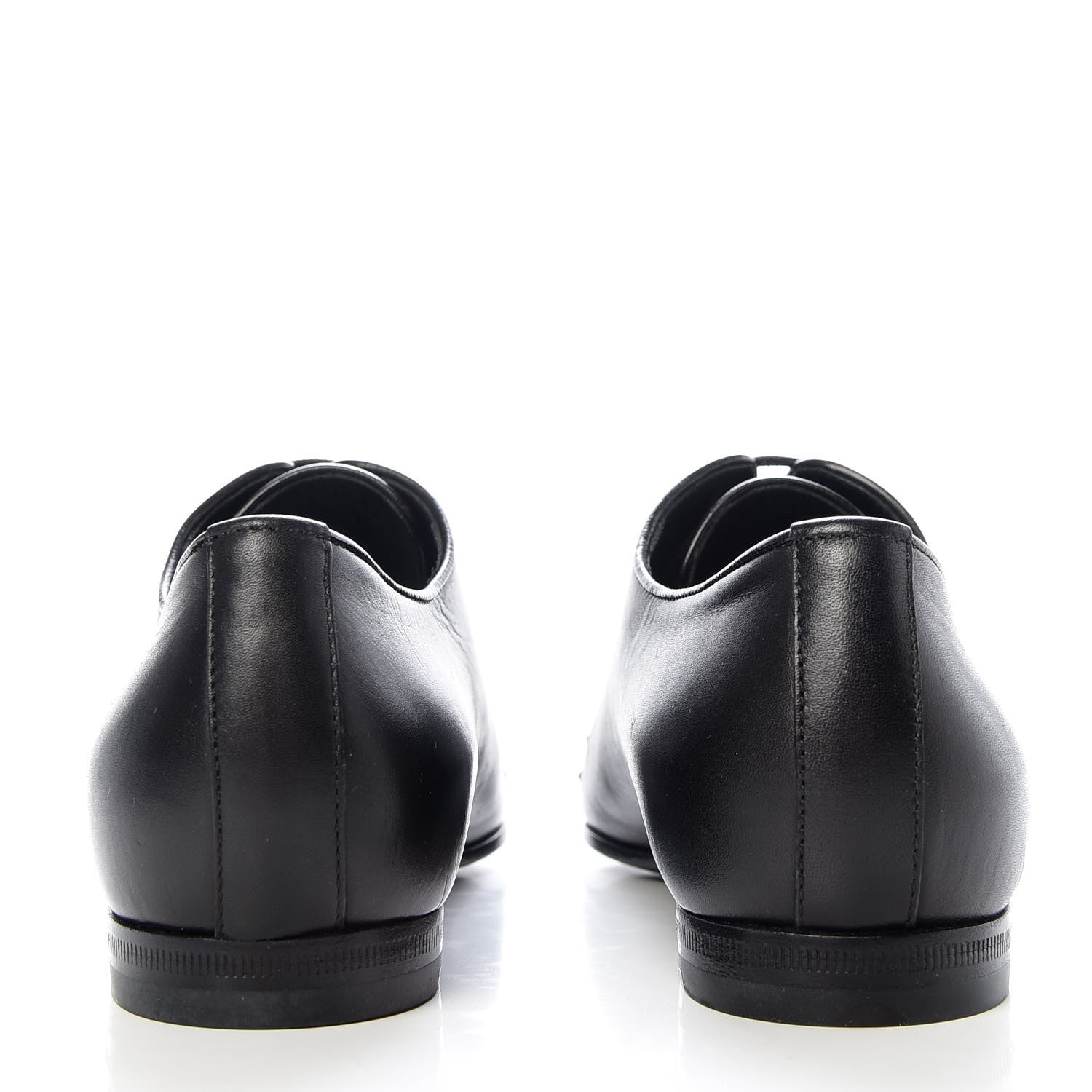Gucci Calfskin Studded Lace Up Oxford 36.5 Black 6 of 10