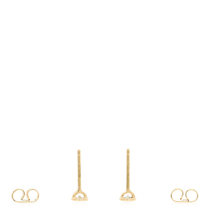 Tiffany 18K Yellow Gold Diamond .16ctw Elsa Peretti Diamonds By The Yard Earrings 3 of 5