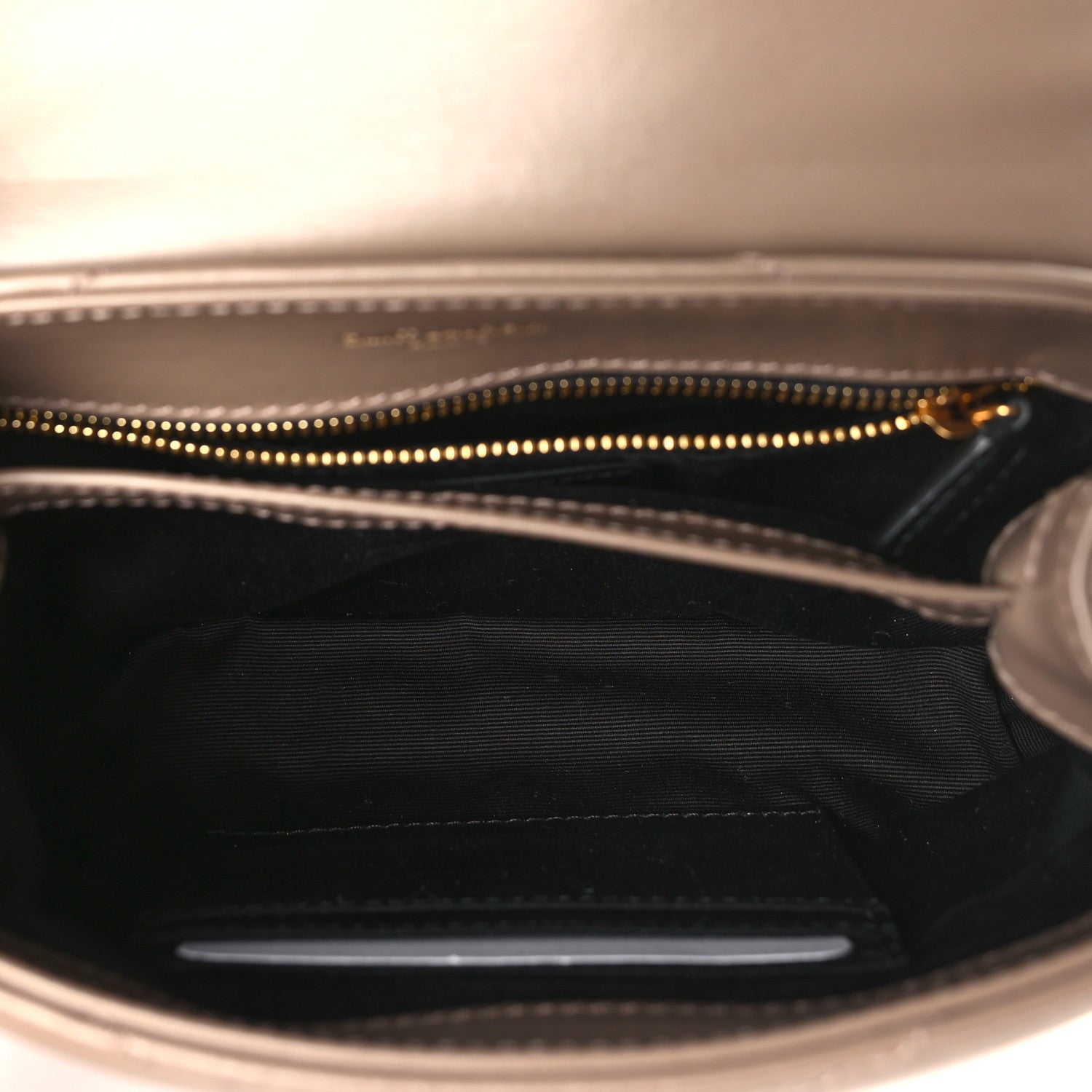 Saint Laurent Calfskin Y Quilted Monogram Toy Loulou Crossbody Bag Taupe 6 of 11