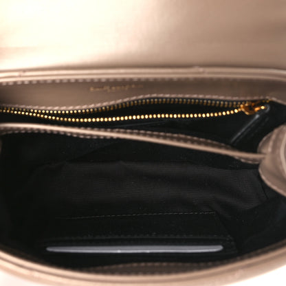 Saint Laurent Calfskin Y Quilted Monogram Toy Loulou Crossbody Bag Taupe 6 of 11