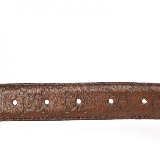 Guccissima Interlocking G Belt 80 32 Chocolate
