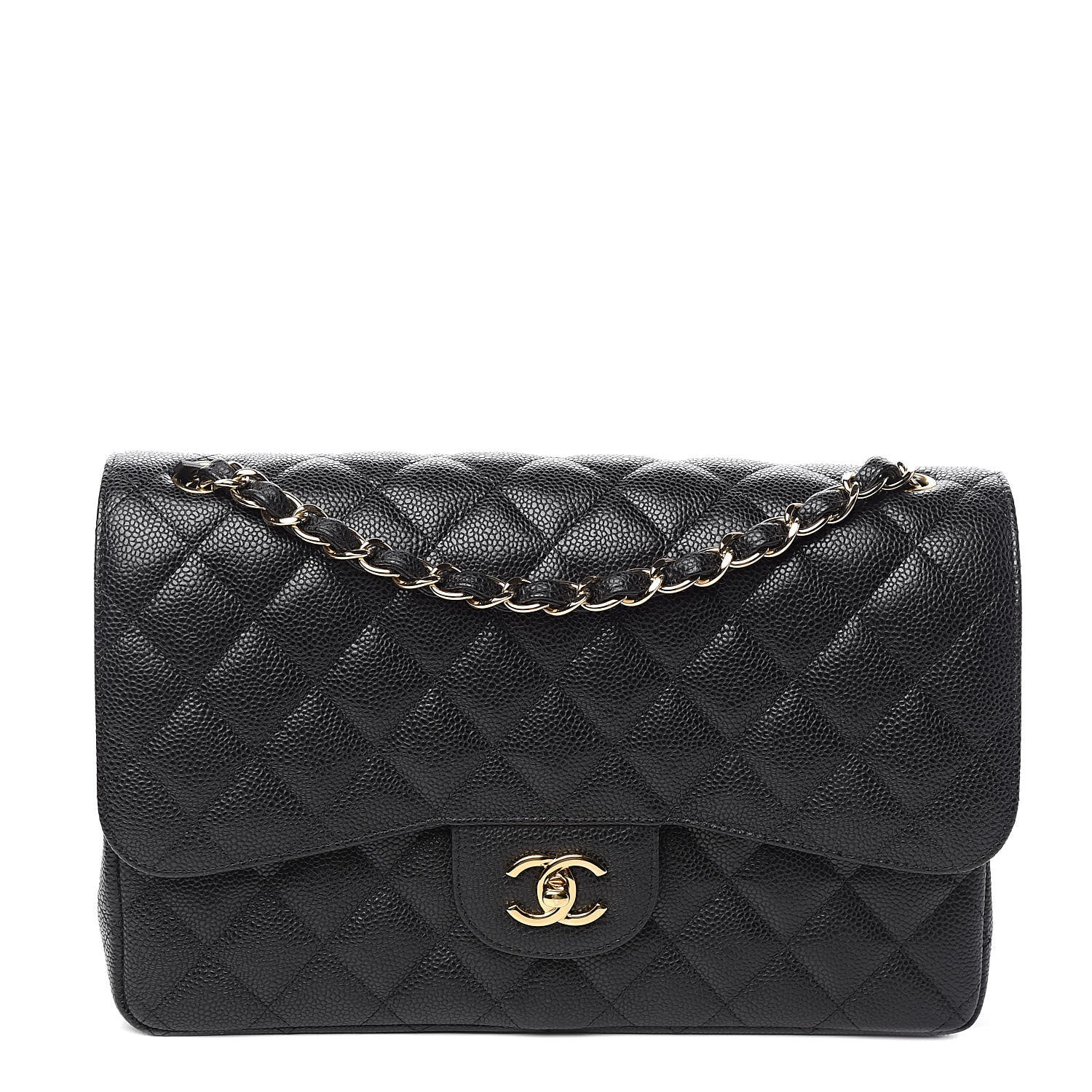 Chanel Caviar Quilted Jumbo Double Flap Black 1 of 11