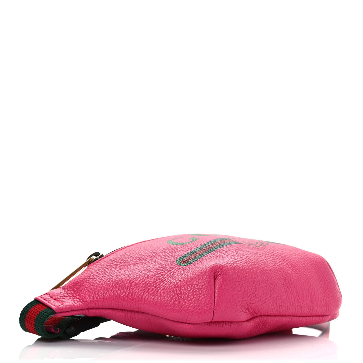 Grained Calfskin Small Logo Belt Bag Box Pink Green