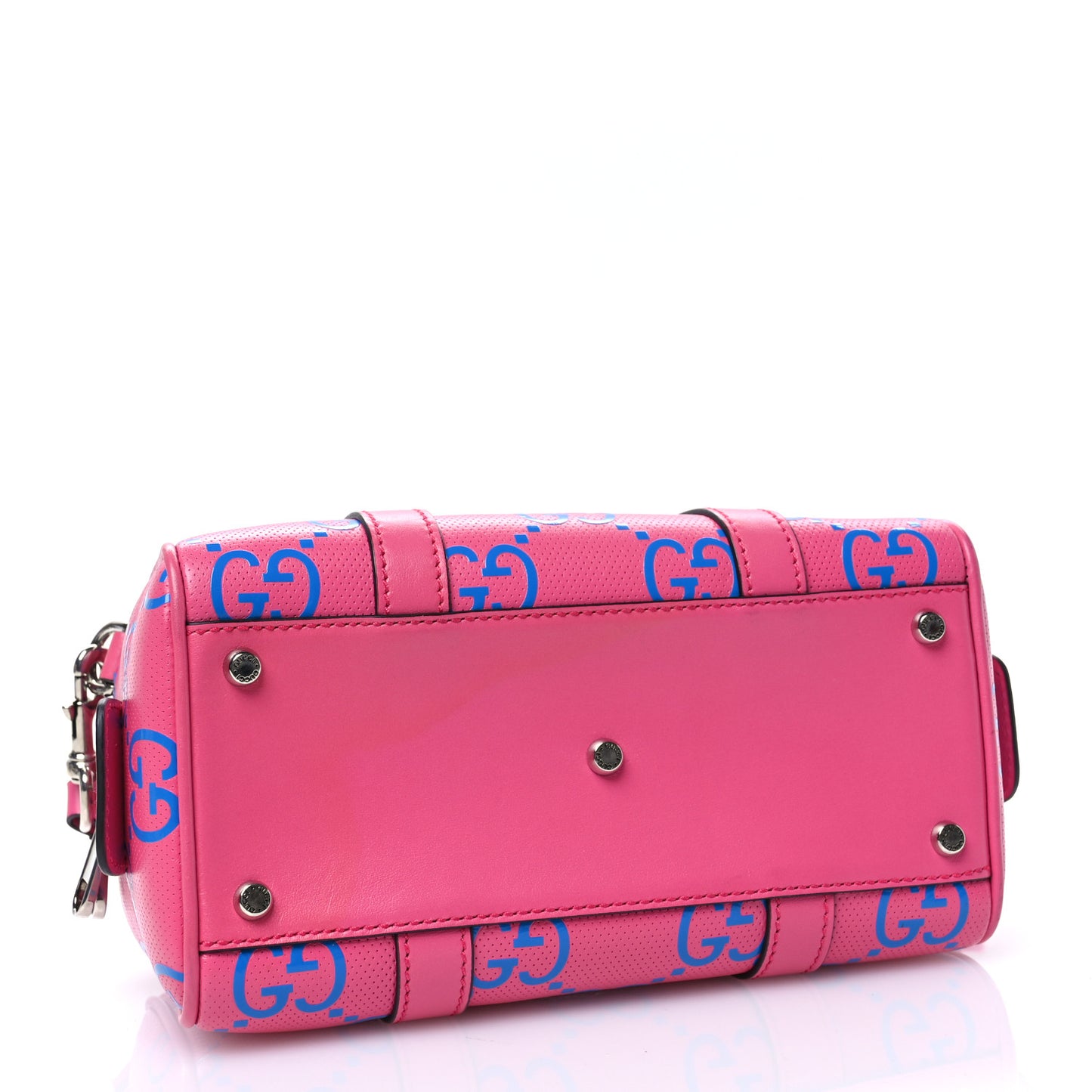 Calfskin GG Tennis Bi-Color Embossed Mini Duffle Bag Modern Fucsia Modern Blue
