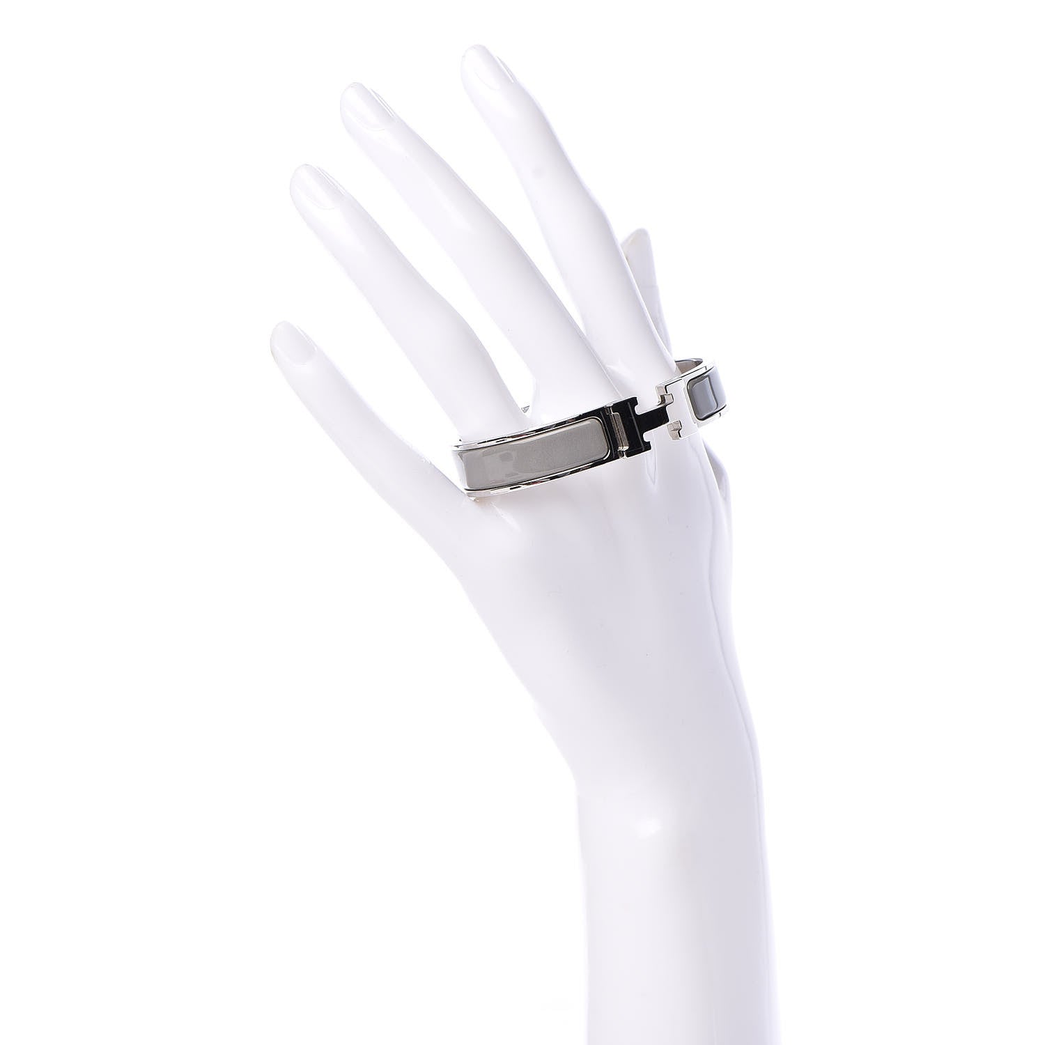 Hermes Enamel Narrow Clic Clac H Bracelet PM Gris Macadam 2 of 6