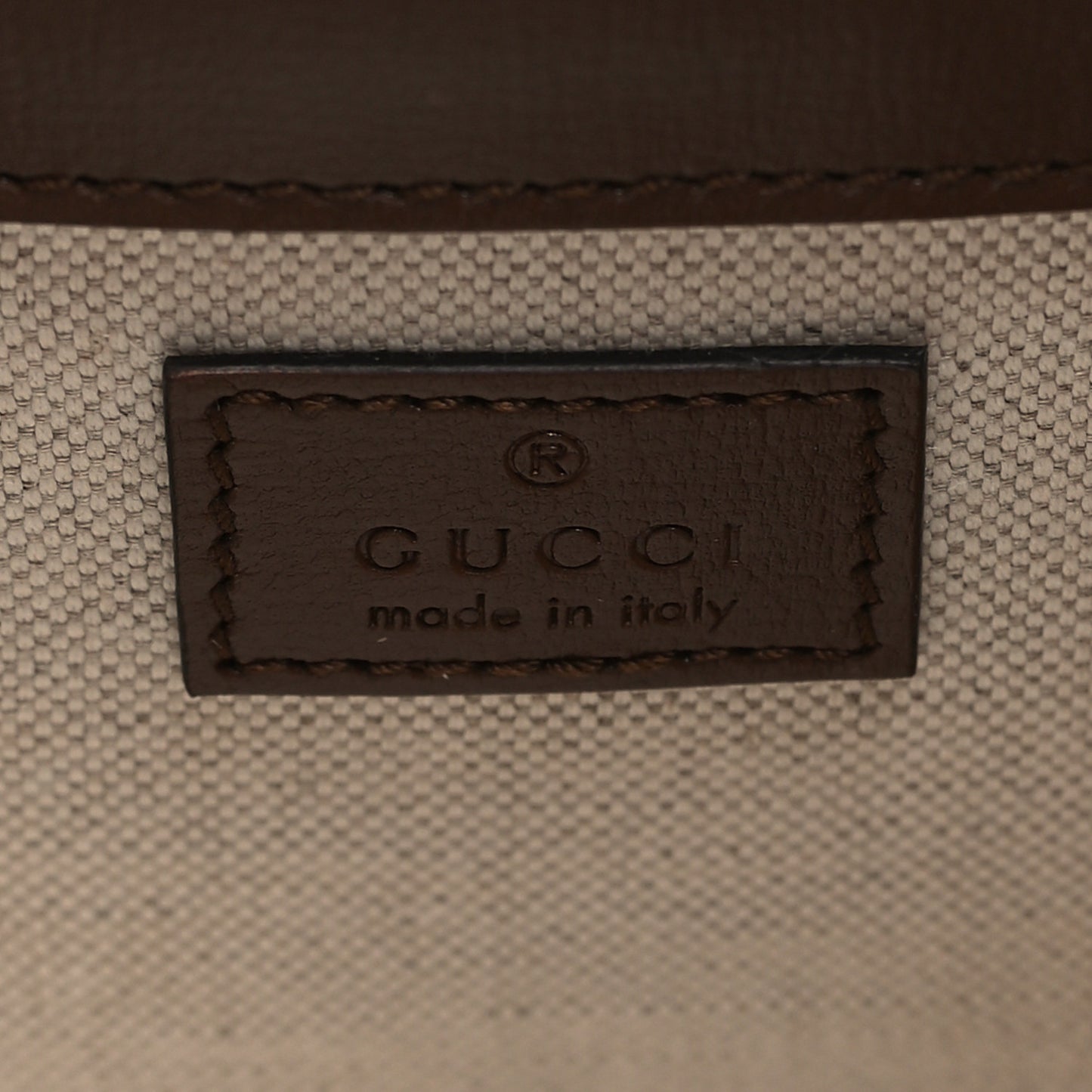 GG Supreme Monogram Azalea Calfskin Mini Horsebit 1955 Foldover Top Handle Bag Beige Ebony Brown Sugar