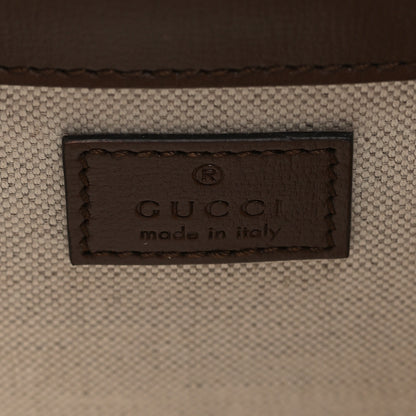 Gucci GG Supreme Monogram Azalea Calfskin Mini Horsebit 1955 Foldover Top Handle Bag Beige Ebony Brown Sugar 5 of 8