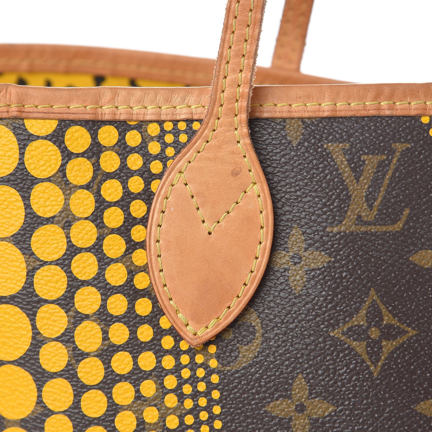 Monogram Kusama Waves Neverfull MM Yellow