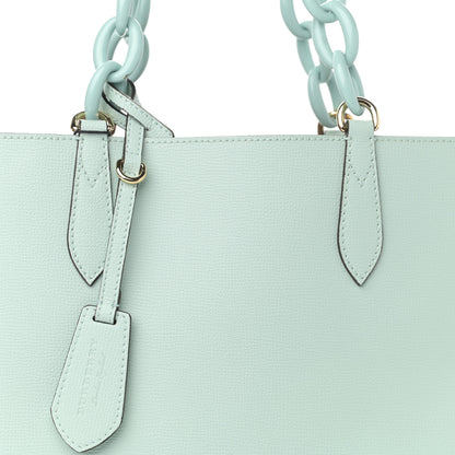 Burberry Calfskin Haymarket Check Small Reversible Tote Pale Opal 11 of 18