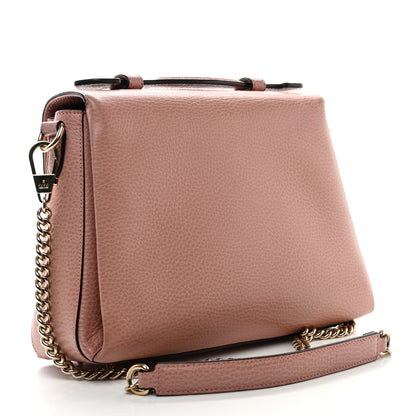 Gucci Dollar Calfskin Interlocking G Top Handle Shoulder Bag Soft Pink 3 of 12
