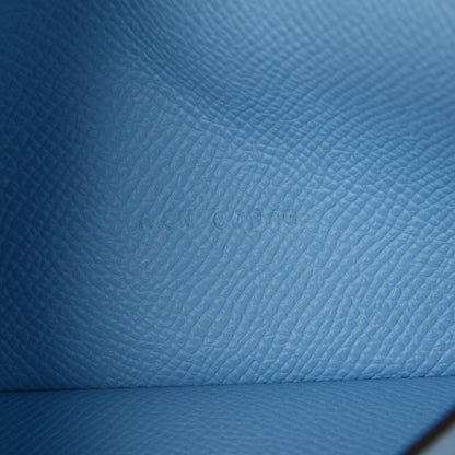 Hermes Epsom Bearn Gusset Wallet Bleu Zephyr 7 of 8