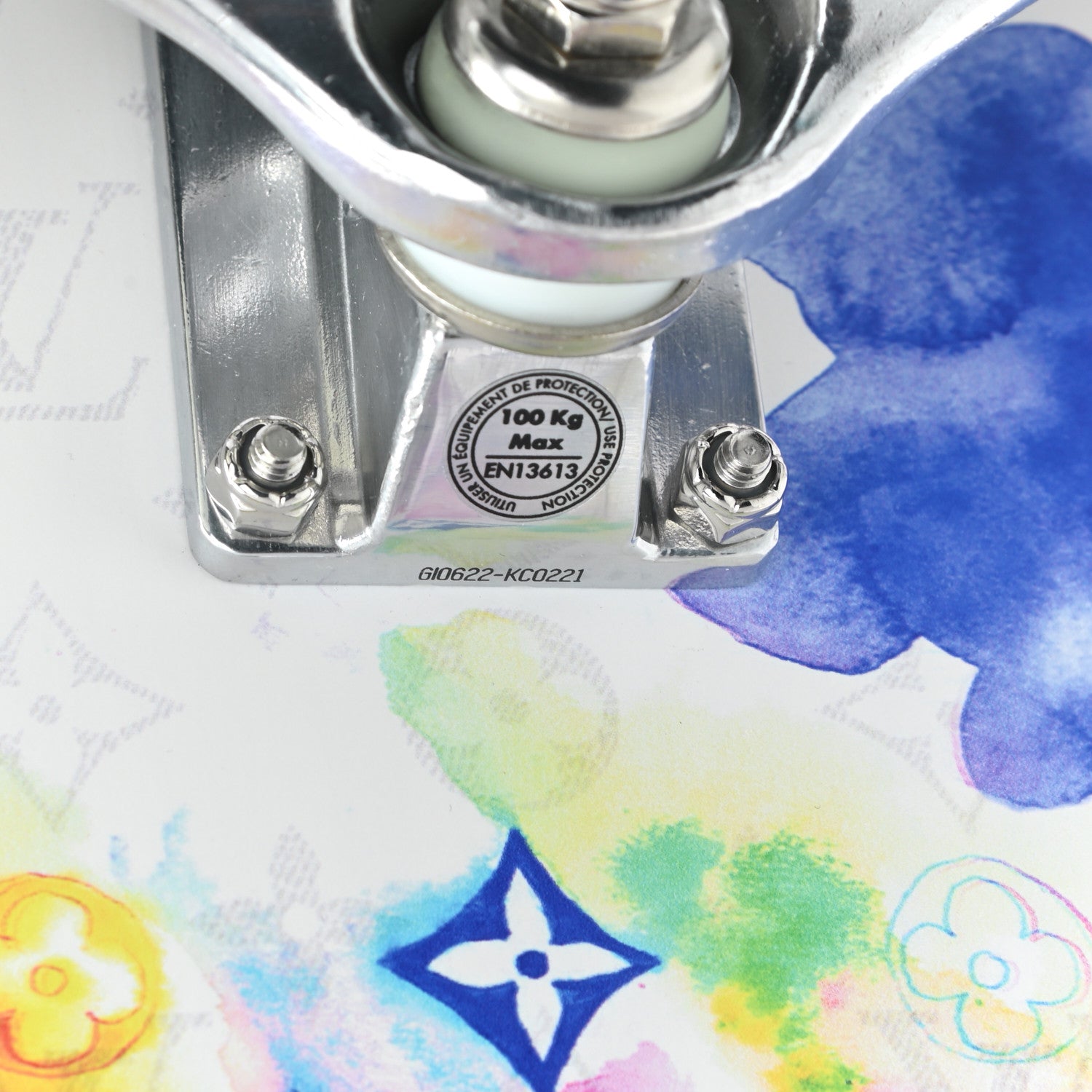 Louis Vuitton Monogram Watercolor Wood Skateboard Multicolor 4 of 5