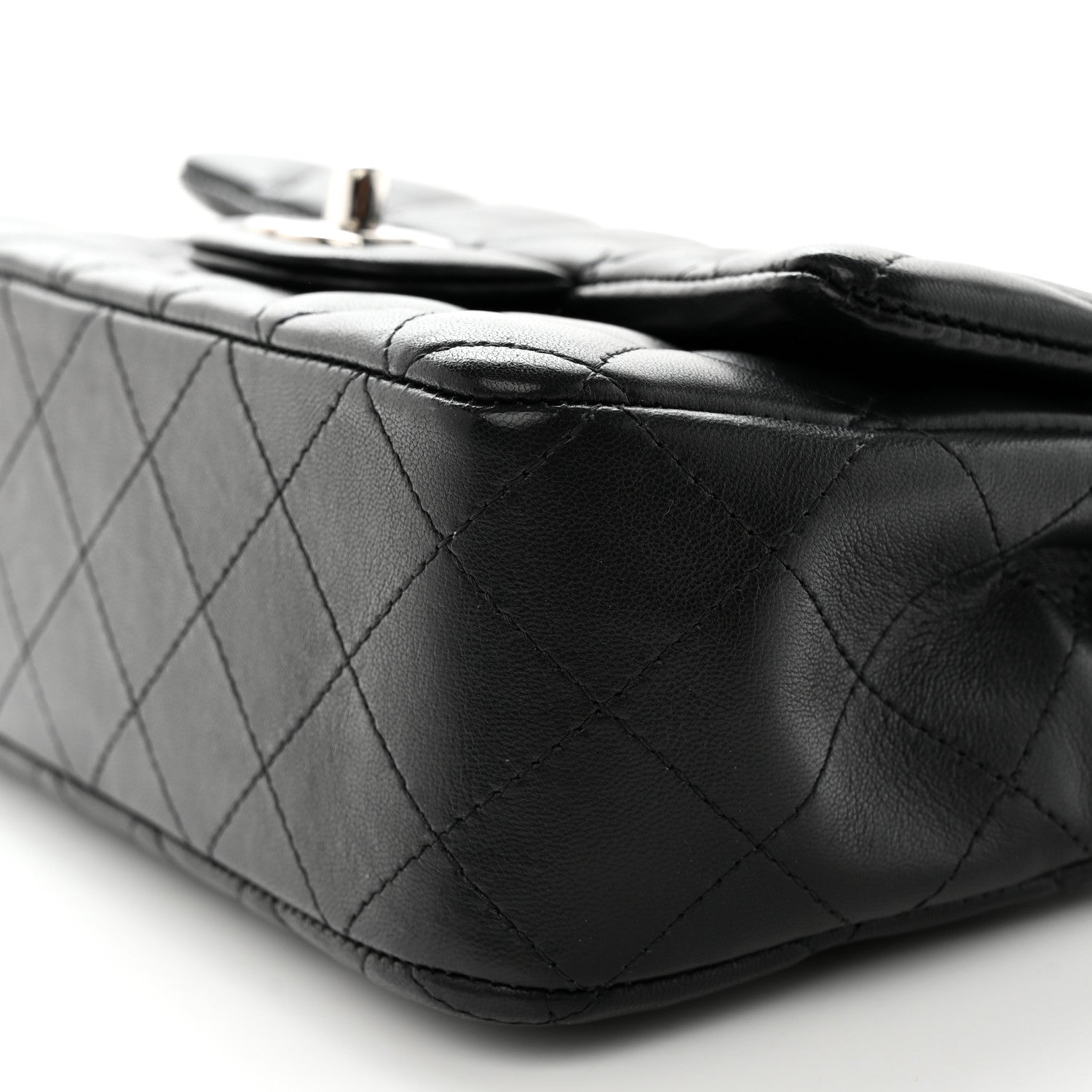 Chanel Lambskin Quilted Mini Rectangular Flap Black 9 of 14
