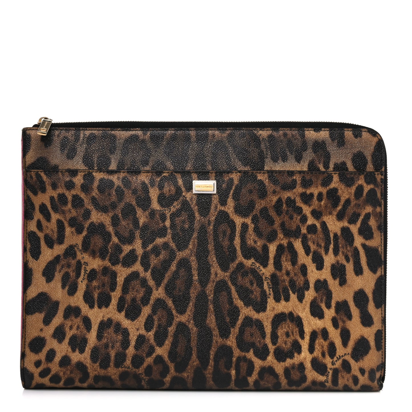 Calfskin Leopard Pouch Multicolor