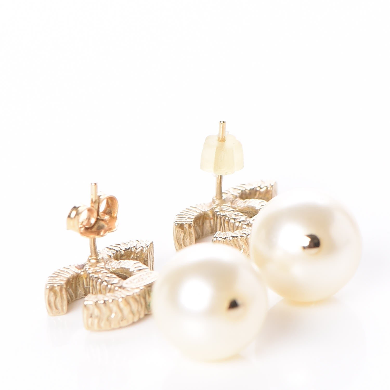 Chanel Pearl CC Drop Earrings Gold 3 of 4