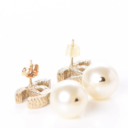 Chanel Pearl CC Drop Earrings Gold 3 of 4