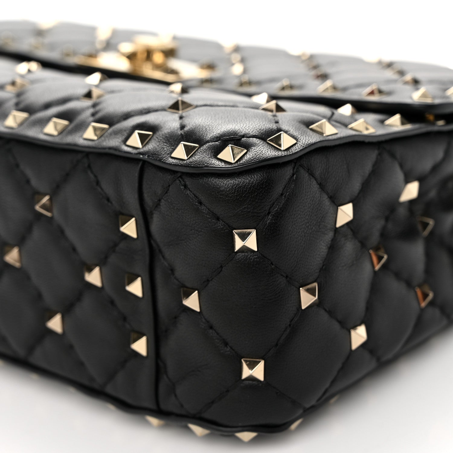 Valentino Garavani Nappa Medium Rockstud Spike Shoulder Bag Black 9 of 9