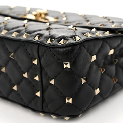 Valentino Garavani Nappa Medium Rockstud Spike Shoulder Bag Black 9 of 9