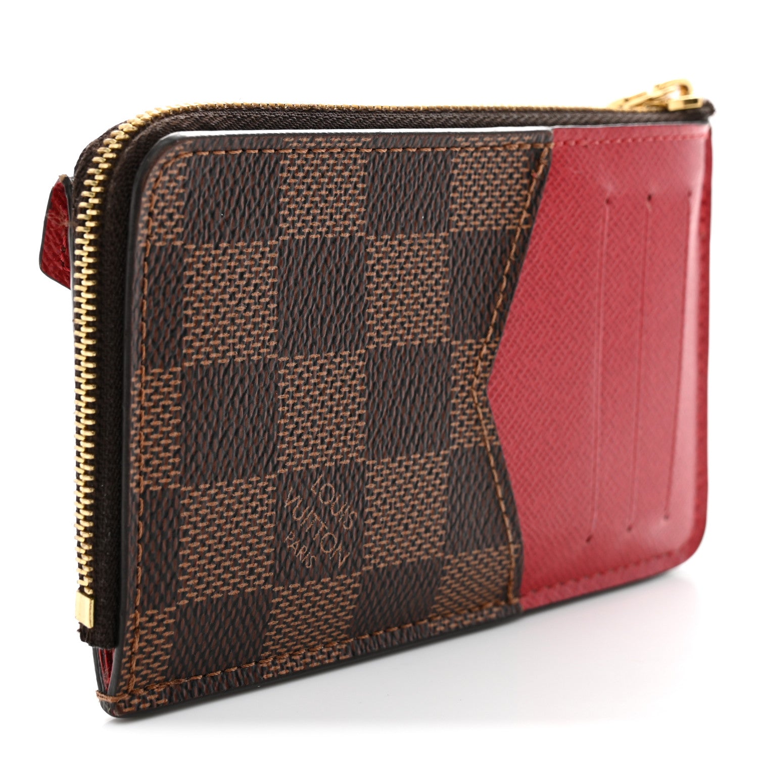 Louis Vuitton Damier Ebene Recto Verso Card Holder Red 3 of 8