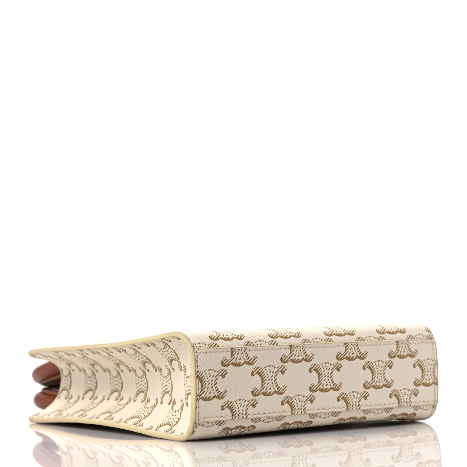Celine Triomphe Canvas Calfskin Mini Vertical Cabas White 5 of 8