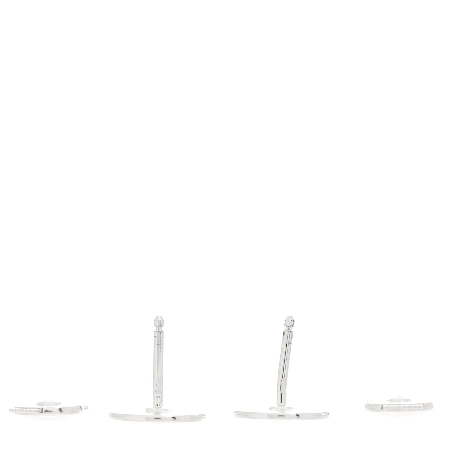 Hermes 18K White Gold Diamond Small Gambade Earrings 3 of 6