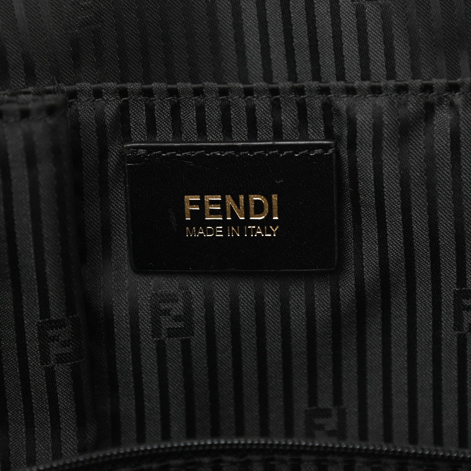 Fendi Patent Canvas Small Chameleon Tote Black 5 of 9