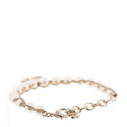 Chanel Pearl Crystal CC Bracelet Gold 3 of 5