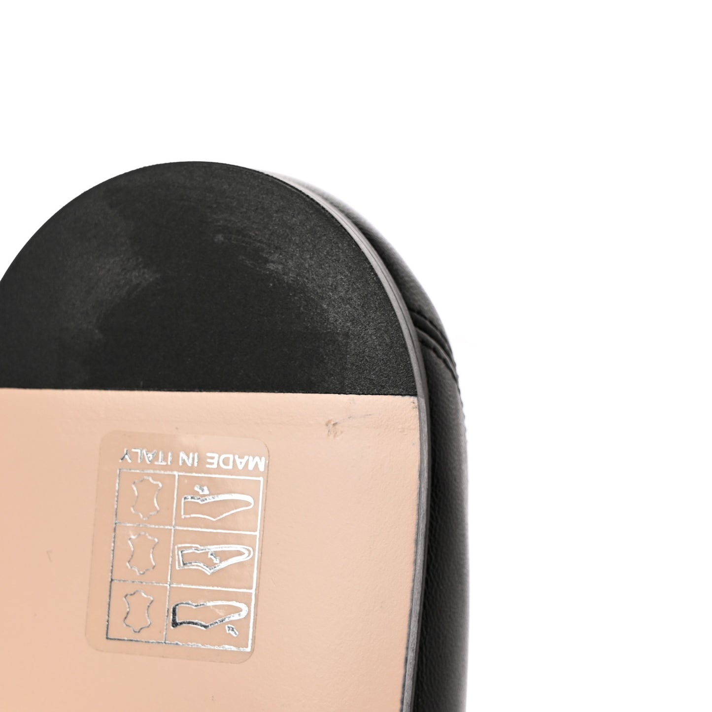 Nappa Lumiere Deva Horsebit Chain Embellished Flats 35 Black