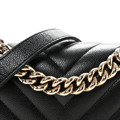 Chanel Caviar Chevron Quilted Small Boy Flap Black 8 of 10