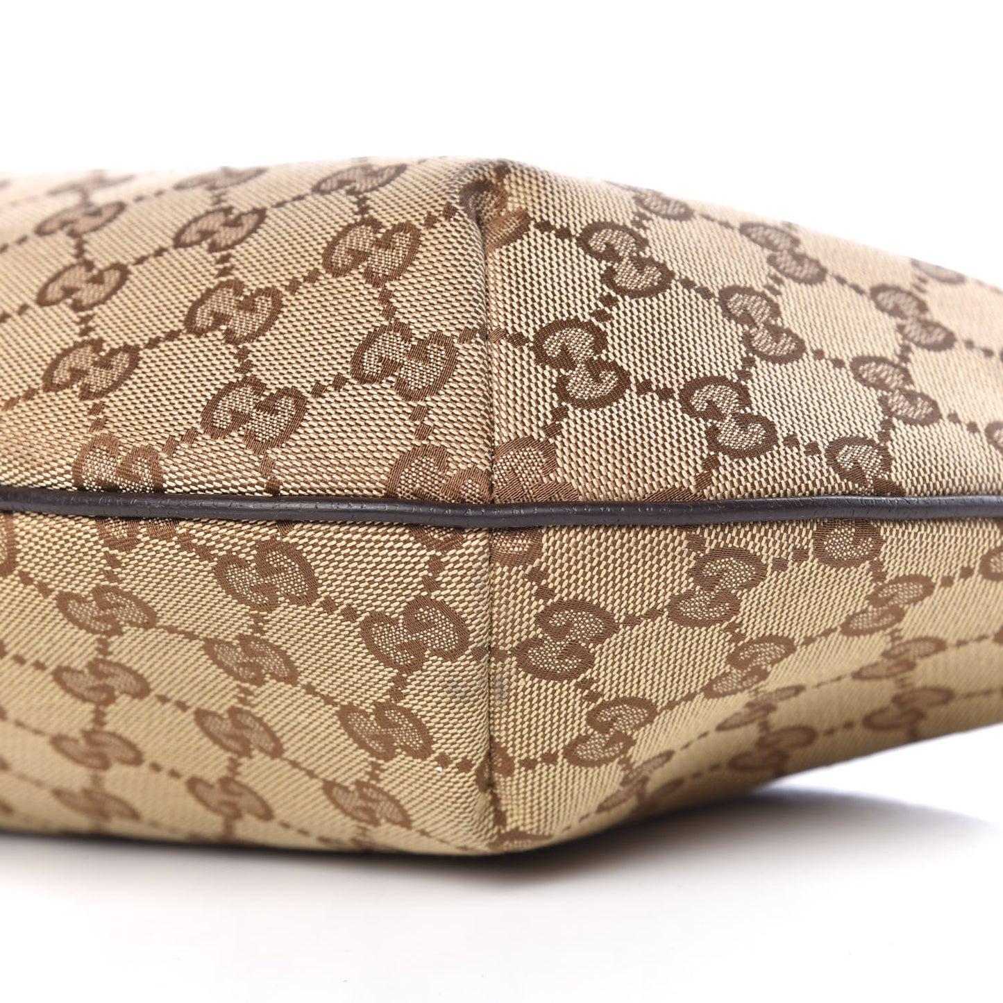 Monogram Web Medium Half Moon Hobo Dark Brown